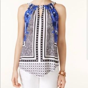 INC Halter Top With Asymmetrical Hem